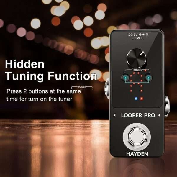 Guitar Looper Pro, Pedal Effect Pedal with Built-in LED Display Tuner Function, 9 Loops, 40 minutes Record Time - Image 4