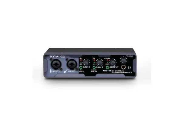 HAYDEN HY-AI-22: Professional 2-In, 2-Out USB Audio Interface Sound Card for Studio Recording.