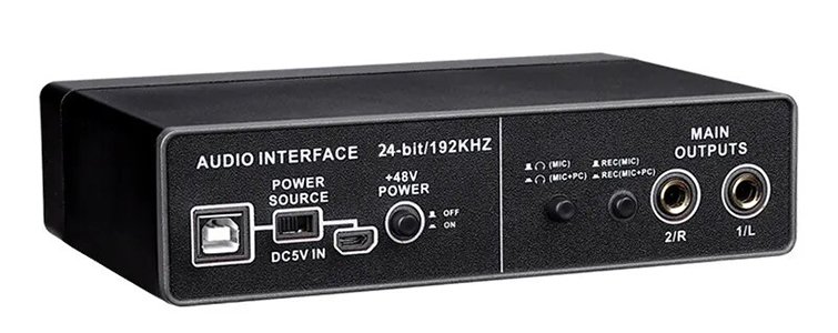 TEYUN Q-22 USB Audio Interface for Recording Music, AudioBox Mic Preamps 48V 2 Channel - Image 7
