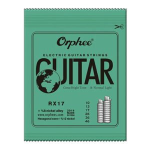 Orphee RX17 6pcs. Electric Guitar Sts Set (.10-0.46) Great Bright Tone & Normal Light