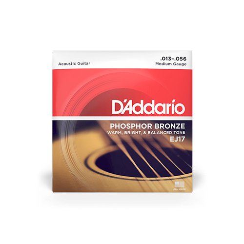 D’Addario EJ17 / 13-56 Medium Acoustic Guitar Strings (Phosphor Bronze)